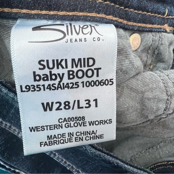 SILVER Jeans Suki Mid Baby Boot Jeans Size 28/31 - Picture 11 of 12
